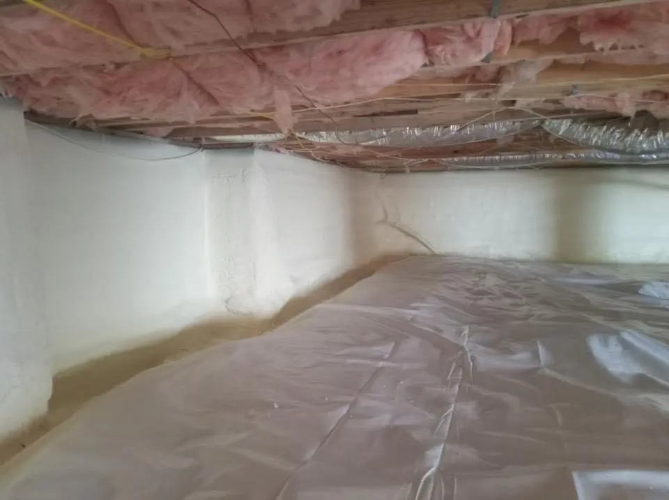 Crawl space encapsulation with closed-cell spray foam for Metal Roof Coating in Watertown